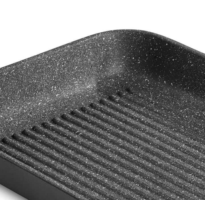 Antihaftgrill Aluminiumdruckguss Marmoreffekt 24x36 cm Induktion - Bild 4