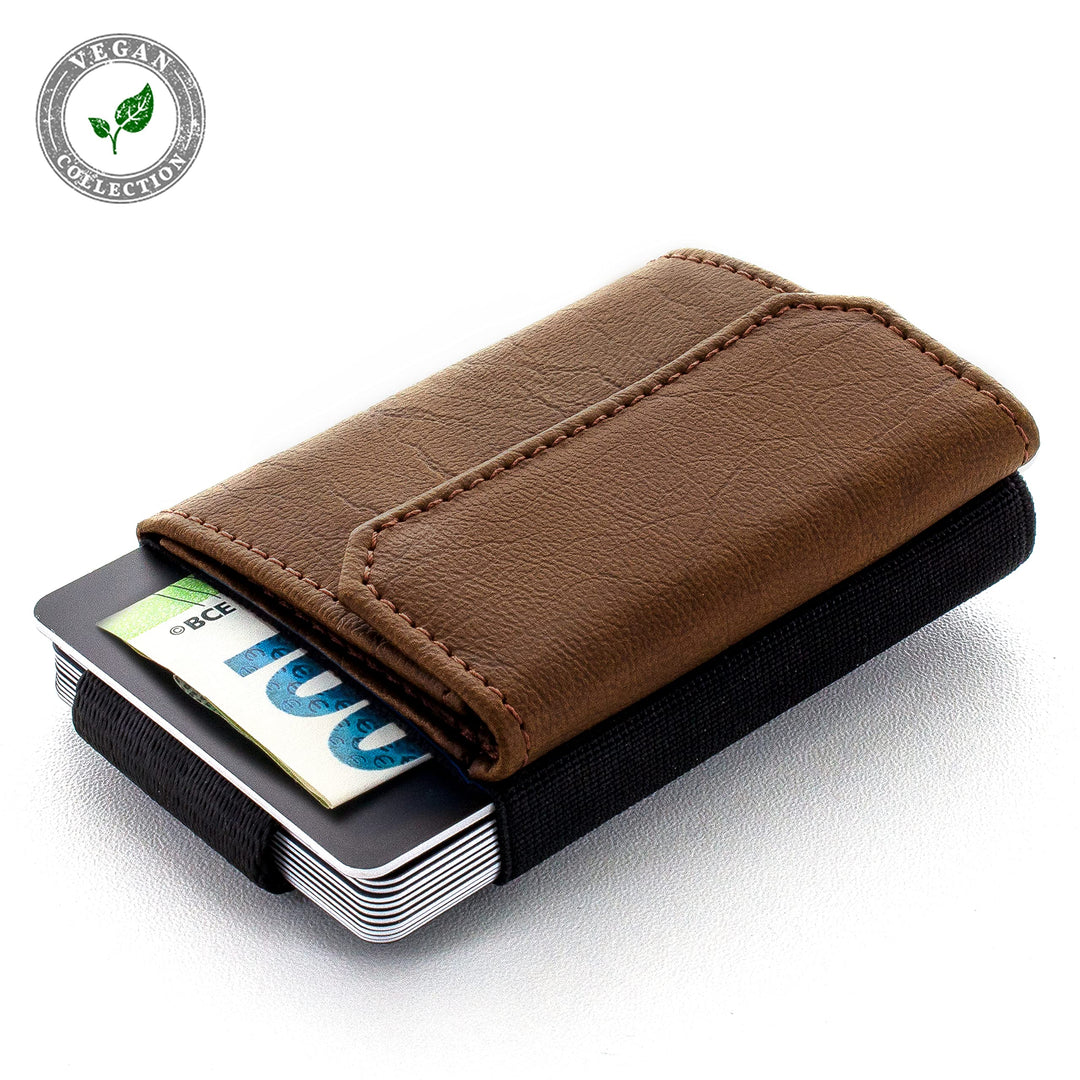 Slim Wallet Vegan mit Münzfach 13 Karten Kreditkartenformat - Bild 7