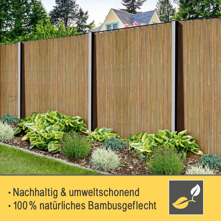 Bambus Sichtschutzmatte 90cm hoch witterungsbeständig für Balkon &amp; Garten - Bild 7