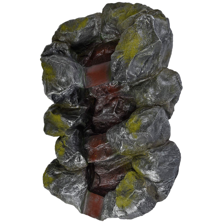 Bachlauf Verlängerung Polyresin Schieferlook mit Moos 60x41x18 cm - Bild 6