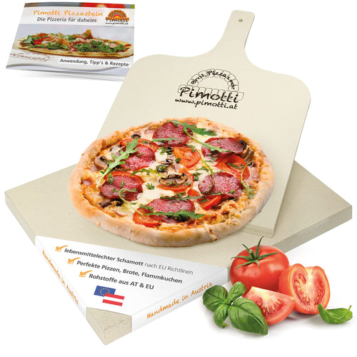 Pizzastein Schamott 3 cm eckig für Backofen und Grill 40x30 cm