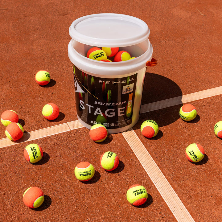 Tennisball Stage 2 Orange für Kinder 8-10 Jahre, 60er Eimer - Bild 2