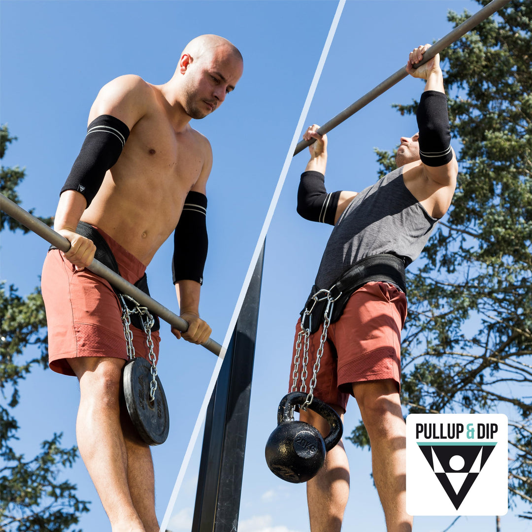 Dip Gürtel Nylon mit Stahlkette 100 cm für Kraftsport Calisthenics - Bild 7