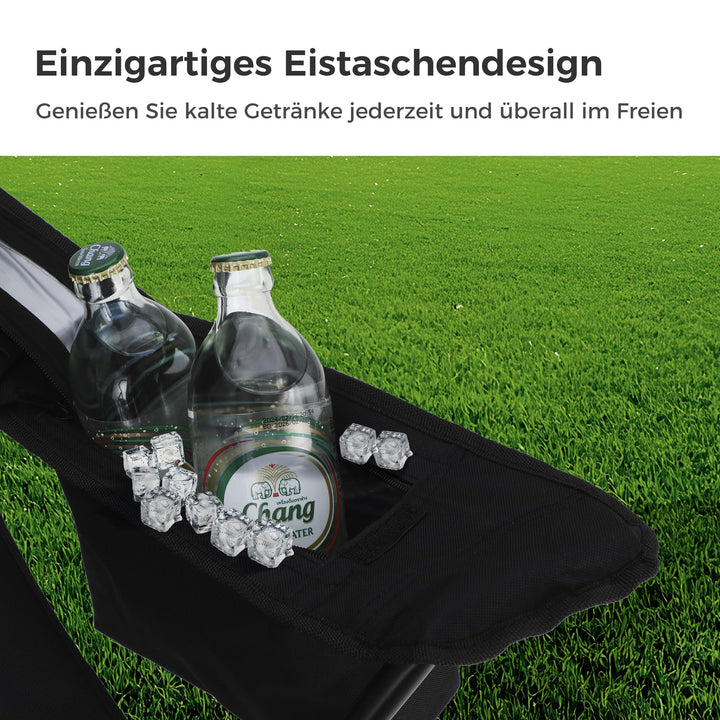 Campingstuhl klappbar 2er-Set mit Kühltasche 120 kg belastbar - Bild 4