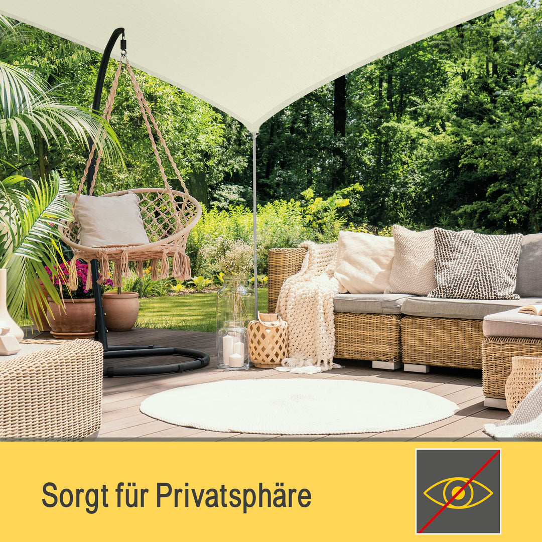 Sonnensegel Dreieckig Wasserabweisend PES mit UV-Schutz für Terrasse - Bild 4