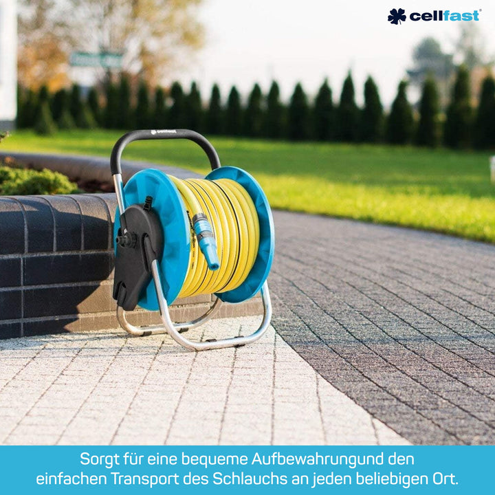 Schlauchaufroller Aluminium manuell bis 45 m Gartenschlauch - Bild 6