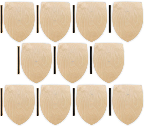 Ritterschild Holz 10er-Set Birkensperrholz 3mm zum Bemalen