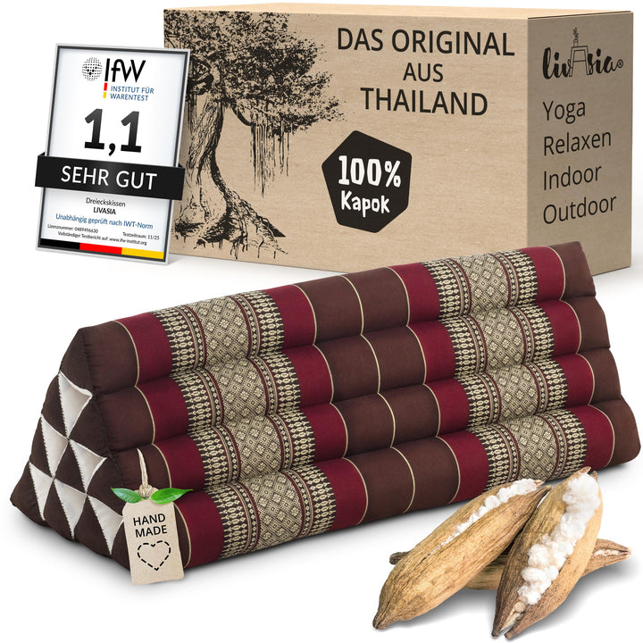 Dreieckskissen breit Kapok 80x33x30cm für Paare Outdoor