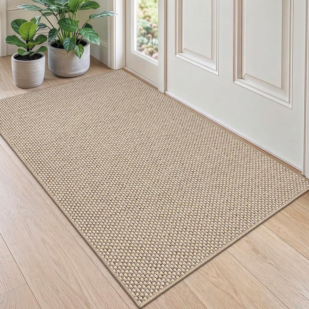 Schmutzfangmatte Innen 90x140 cm Polyester rutschfest Beige