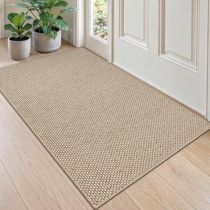 Schmutzfangmatte Innen 90x140 cm Polyester rutschfest Beige