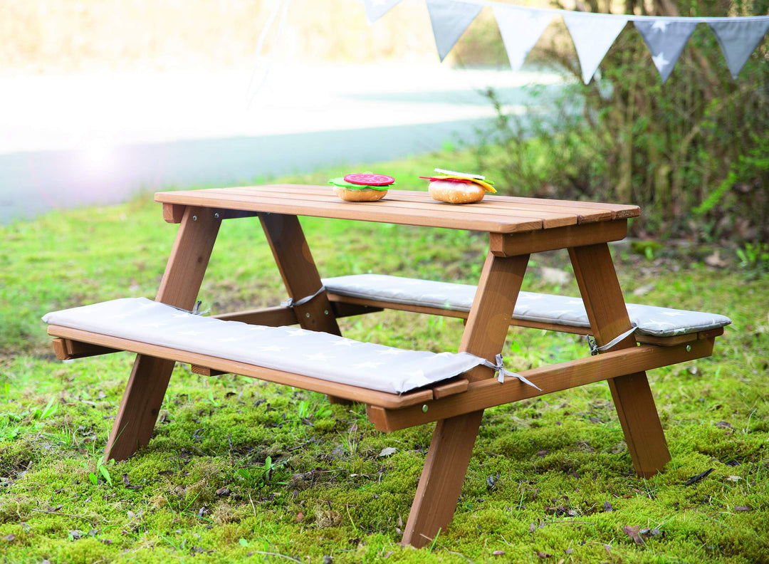 Kinder-Sitzgruppe Massivholz Teak-Optik 4 Plätze für Garten &amp; Terrasse - Bild 4