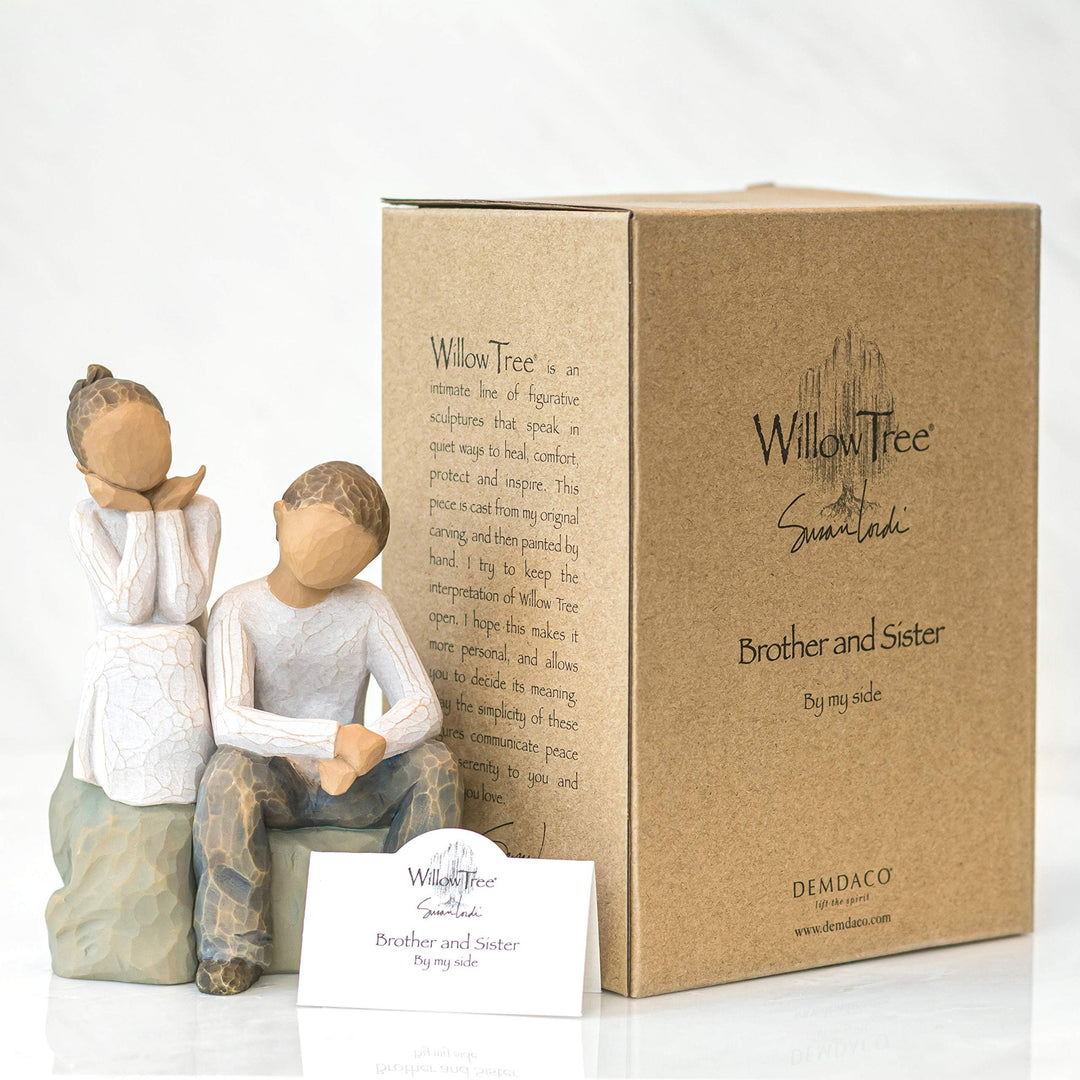 Dekofigur Geschwister Kunstharz handbemalt 14 cm Geschenkbox - Bild 7