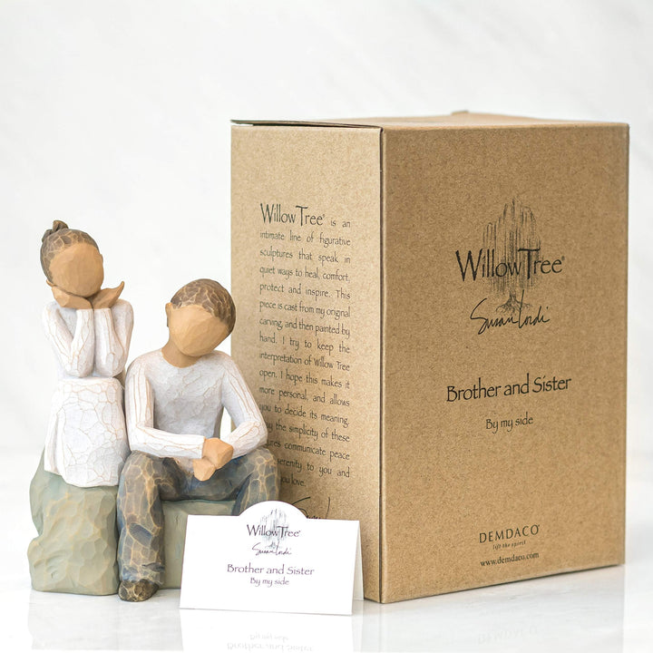 Dekofigur Geschwister Kunstharz handbemalt 14 cm Geschenkbox - Bild 7