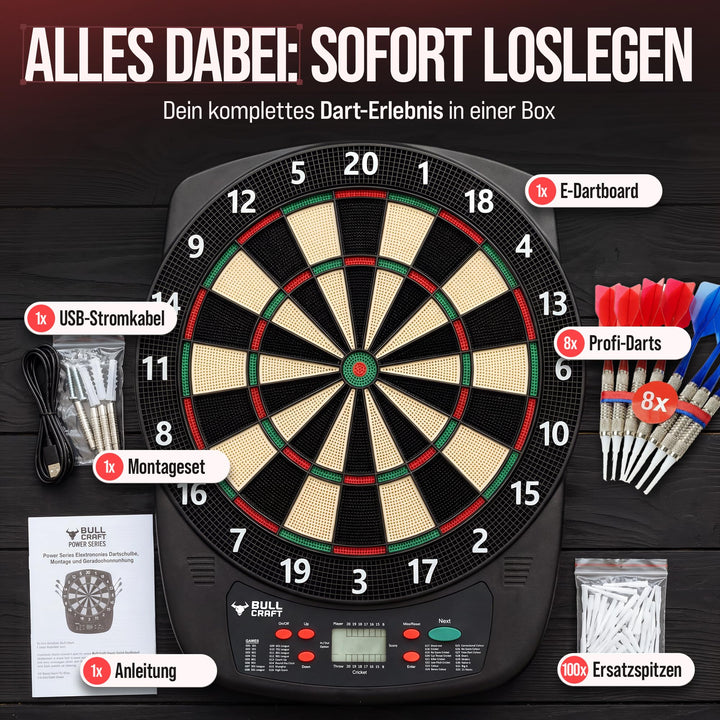 Elektronische Dartscheibe Softdart 1-8 Spieler kabellos nutzbar - Bild 4