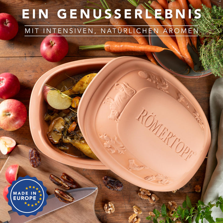Keramik-Bräter mit Deckel 3 L Naturton für 4 Personen - Bild 4
