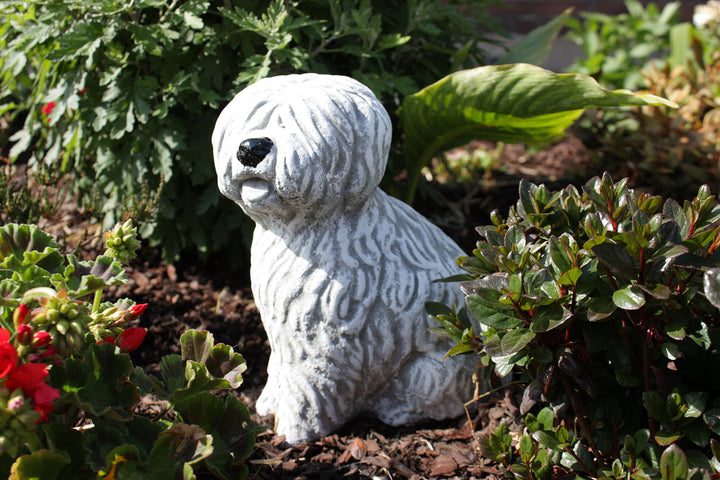 Gartenfigur Bobtail Hund Steinguss frostfest bis -30°C, 27 cm - Bild 2