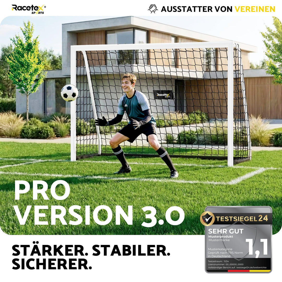 Fussballtor Kinder 240x160 cm Stahl mit Netz für Garten - Bild 2