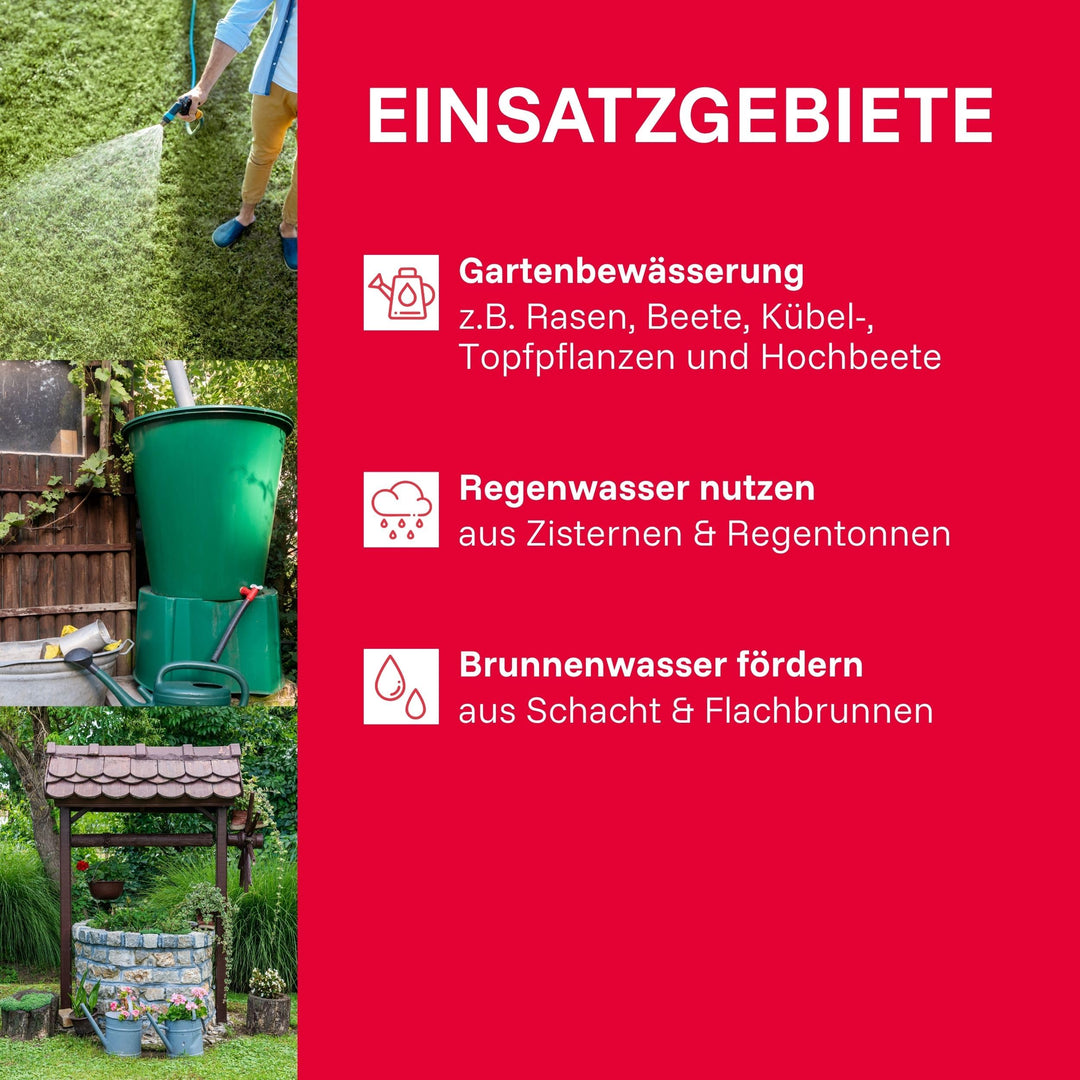 Gartenpumpe Edelstahl selbstansaugend 4.400 l/h 5,0 bar 1.200W - Bild 4