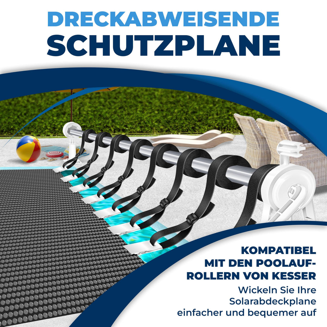 Pool Solarabdeckplane Rechteck 600x400 cm zuschneidbar 120 µm - Bild 6