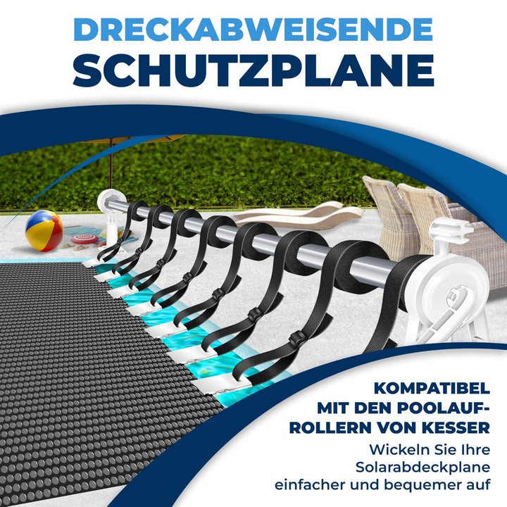 Pool Solarabdeckplane Rechteck 600x400 cm zuschneidbar 120 µm - Bild 6