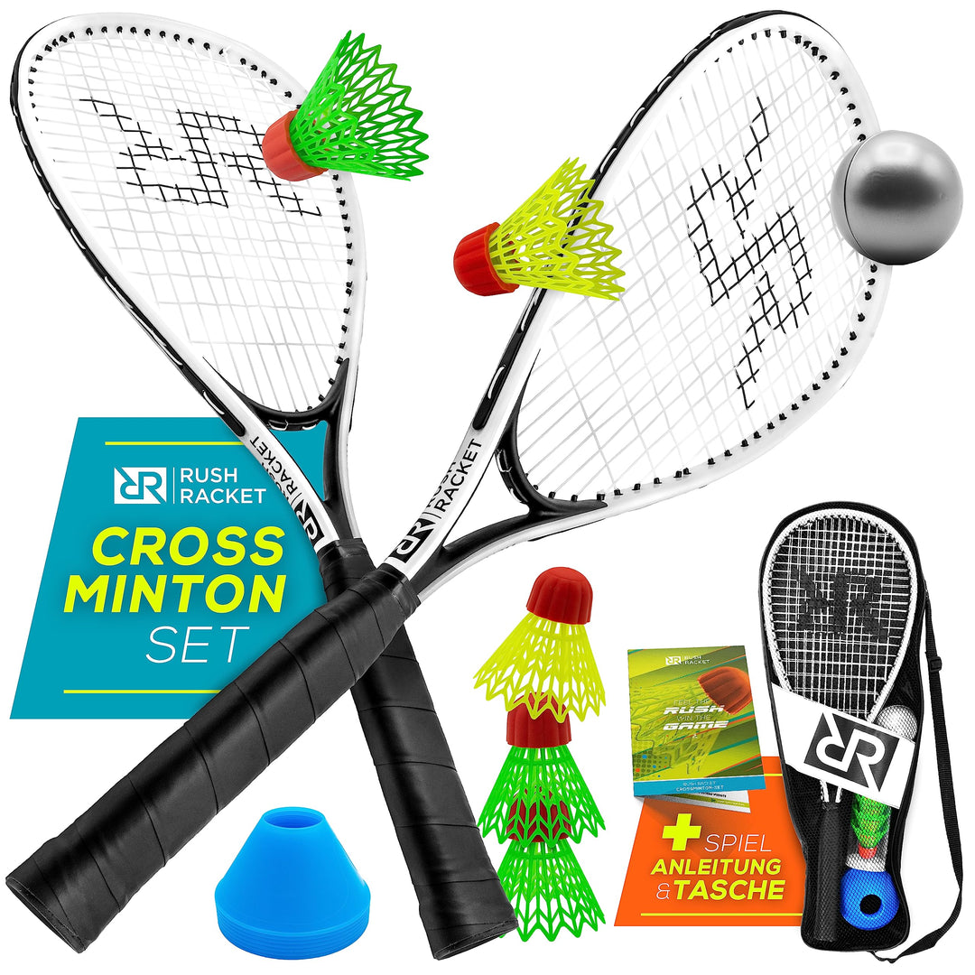Crossminton Set 5-teilig Aluminium mit Tragetasche für Draussen