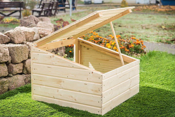 Garage für Rasenmähroboter Holz 70x70 cm Wetterschutz - Bild 2