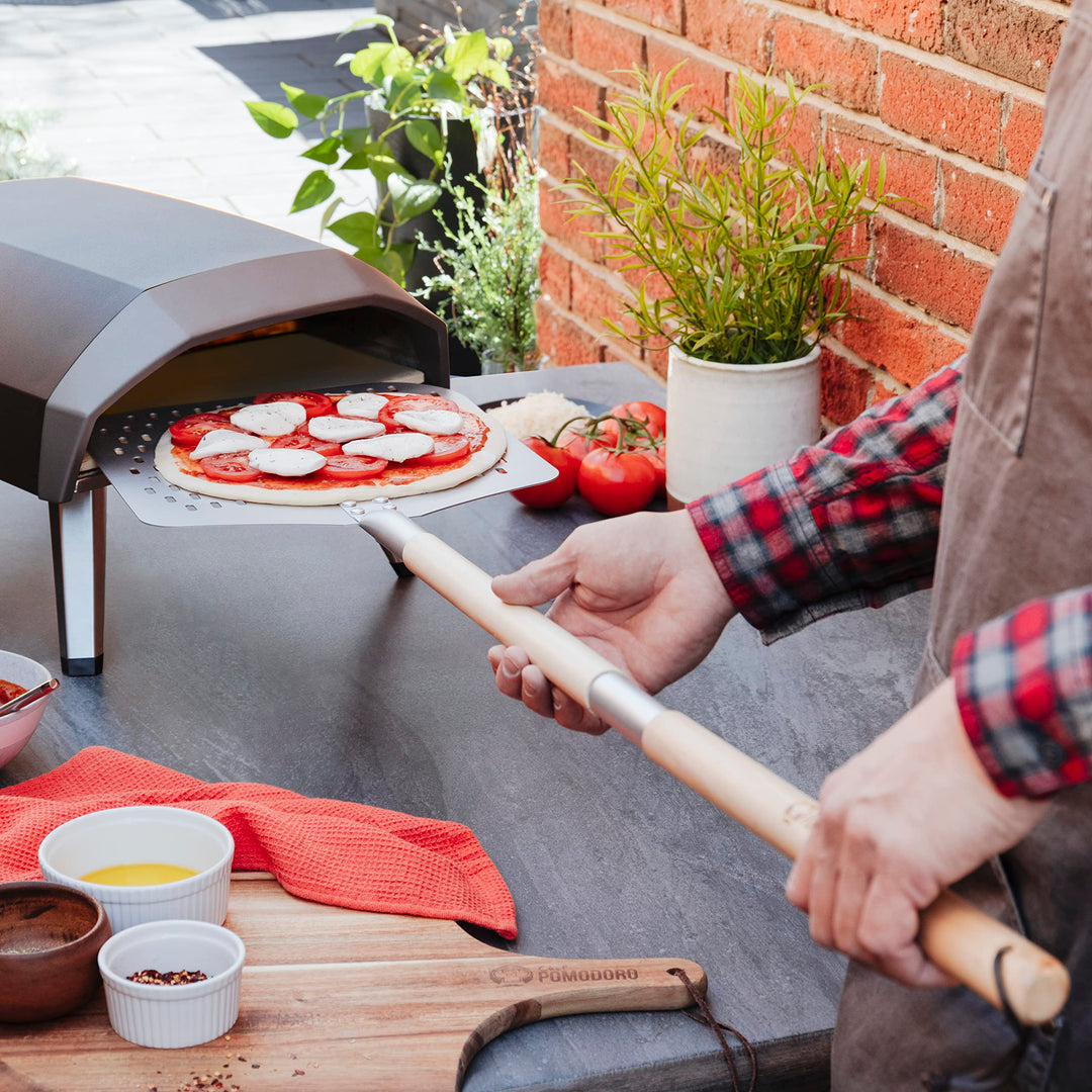 Pizzaschieber perforiert Aluminium mit Buchenholzgriff 124 cm - Bild 6