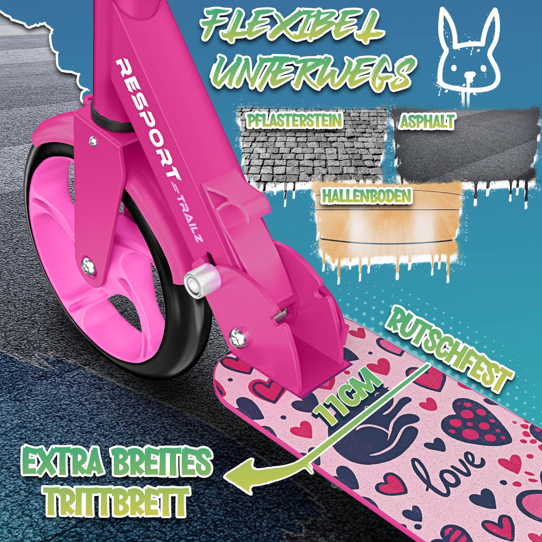 Cityroller klappbar 200mm Rollen höhenverstellbar bis 100 kg - Bild 7
