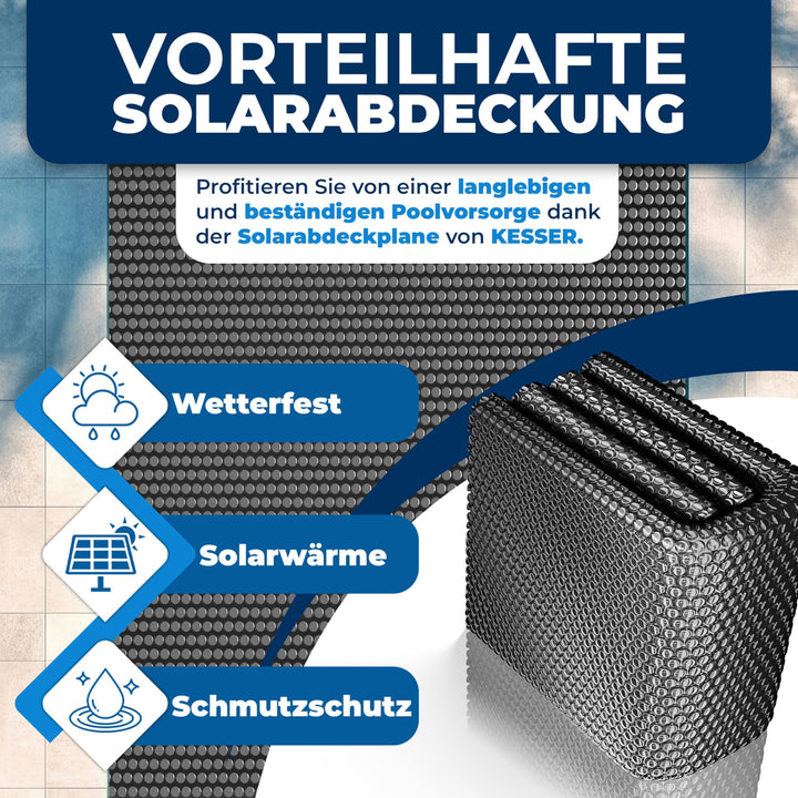 Pool Solarabdeckplane Rechteck 600x400 cm zuschneidbar 120 µm - Bild 4