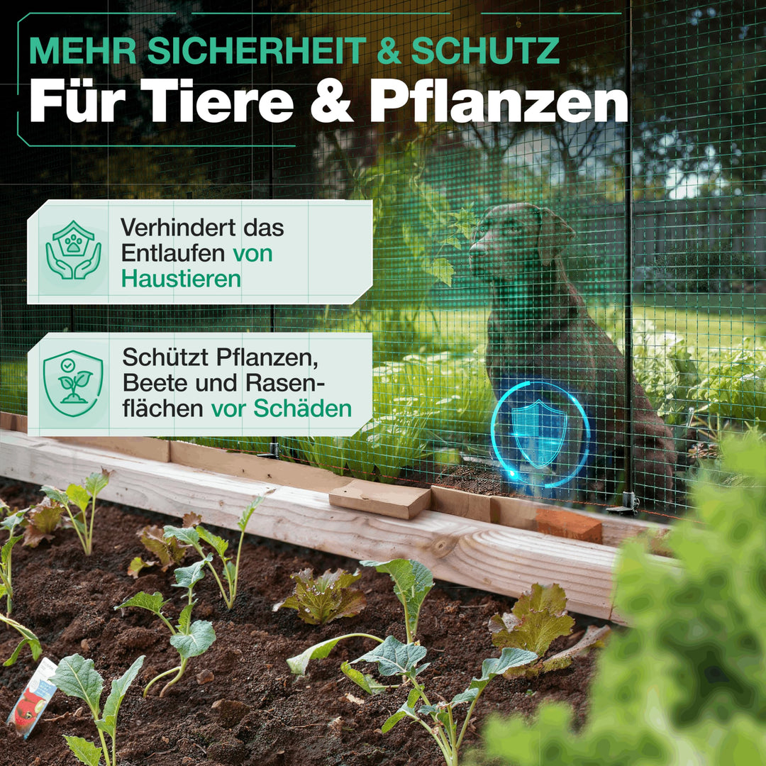 Hundezaun Garten 25 m x 90 cm flexibel aufstellbar - Bild 5