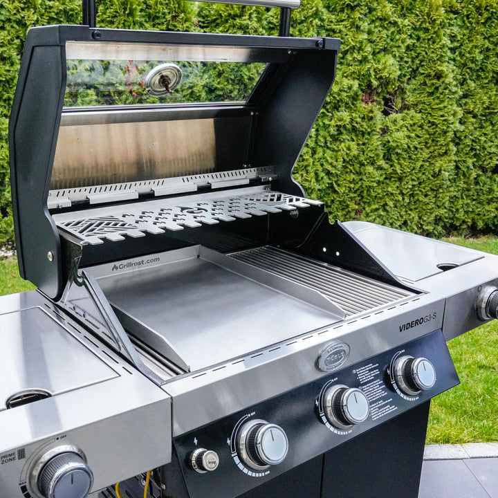 Edelstahl Grillplatte Plancha 40x30cm 4mm für Gas- und Holzkohlegrill - Bild 7