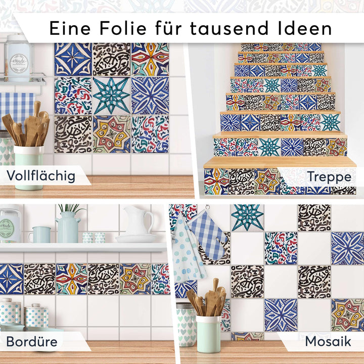 Fliesenfolie Spanisches Mosaik 20x20 cm selbstklebend 18er-Set - Bild 8