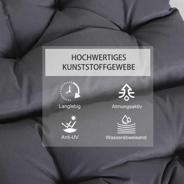 Sitzkissen 2er-Set mit Bindebändern wasserabweisend 98x50 cm - Bild 3