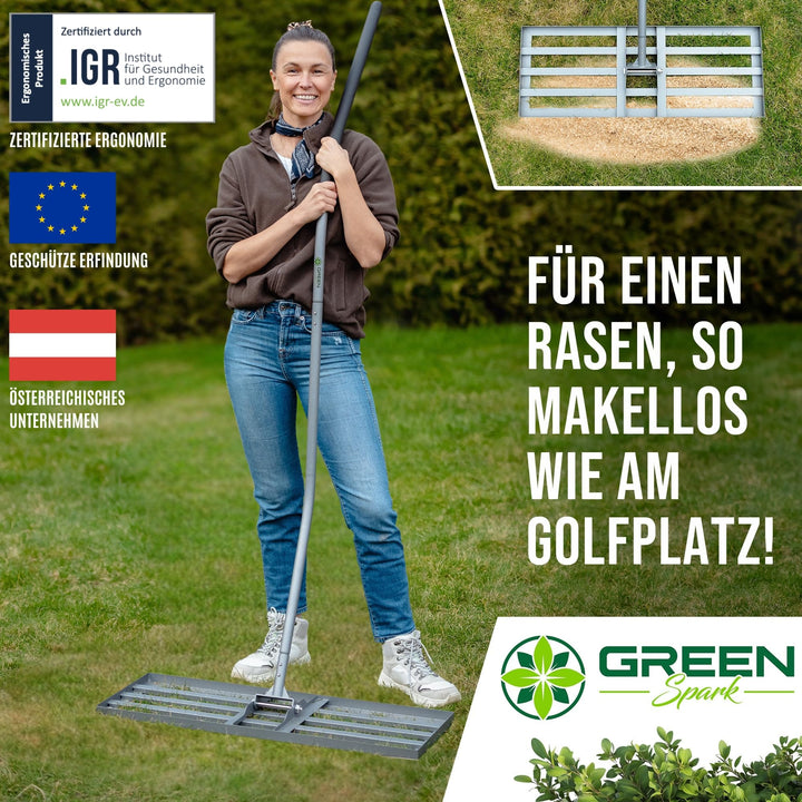 Rasenrakel 80x30 cm ergonomisch mit Klicksystem rutschfest - Bild 7