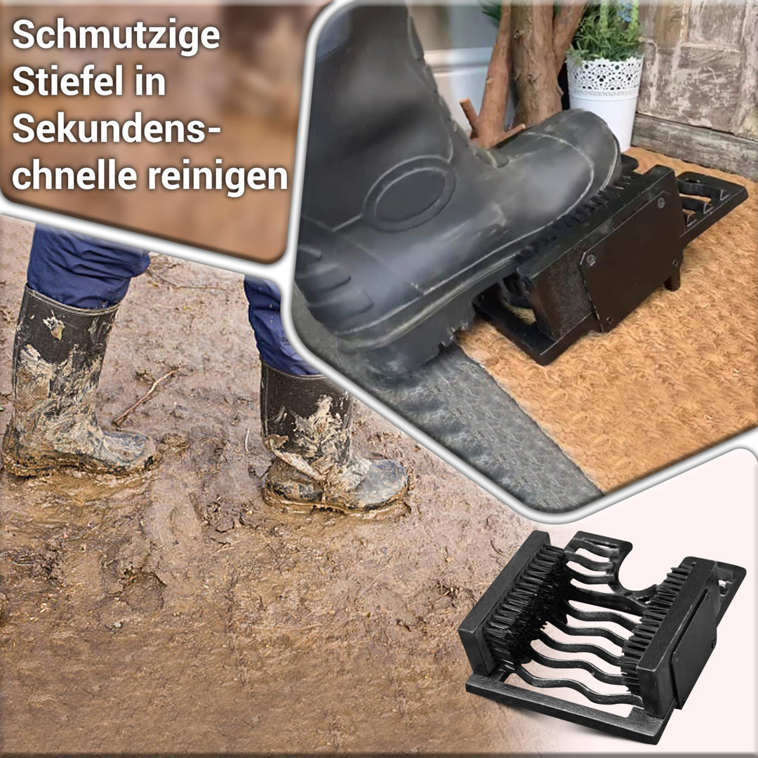 Schuhabstreifer Gusseisen 3-in-1 mit Bürsten und Stiefelknecht - Bild 7