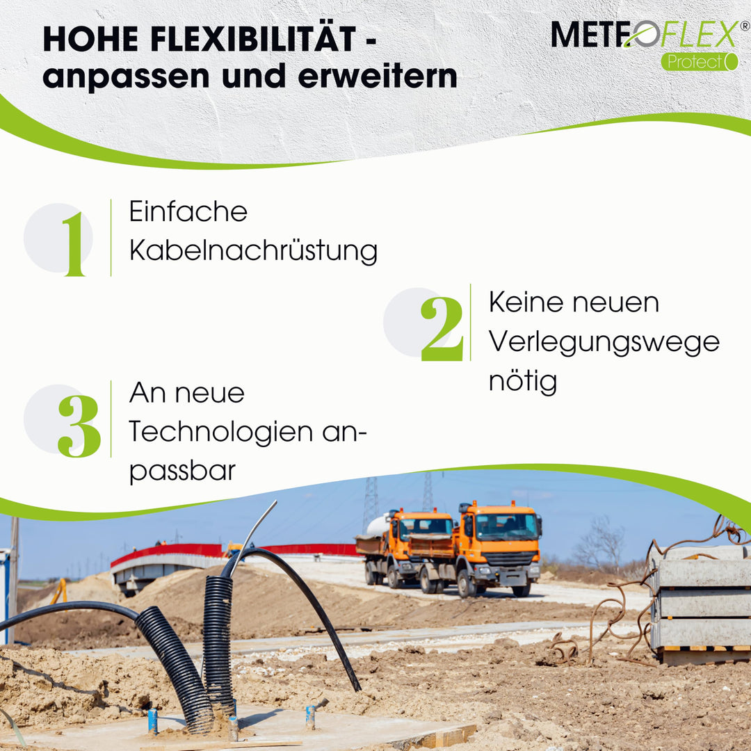 Leerrohr HDPE M25 mit Zugdraht Erdverlegung 25m schwarz - Bild 6