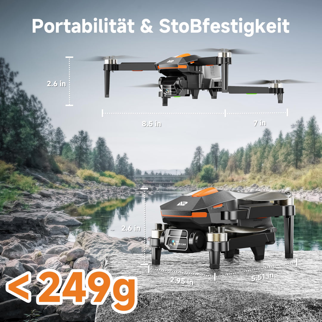 Drohne mit Kamera 1080P FPV bürstenloser Motor unter 250g - Bild 6