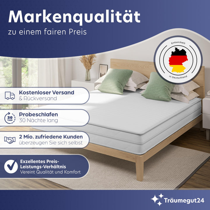 Kaltschaummatratze 7-Zonen 120x200cm H3/H4 OEKO-TEX zertifiziert - Bild 8