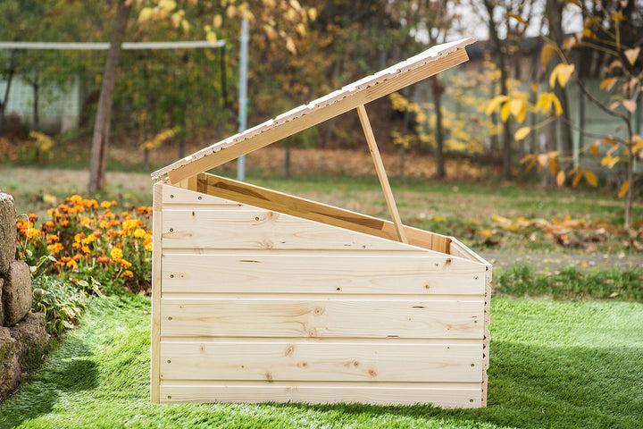 Garage für Rasenmähroboter Holz 70x70 cm Wetterschutz - Bild 3