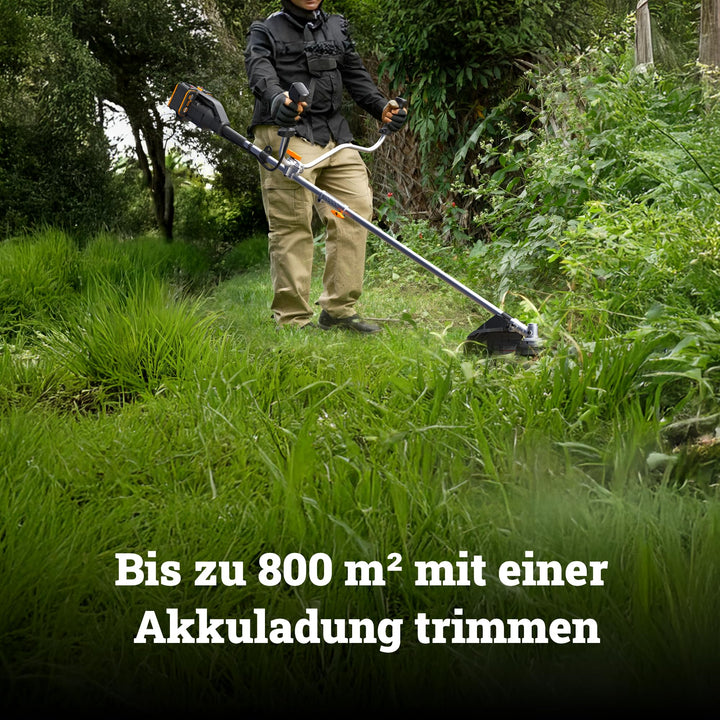 Akku-Rasentrimmer 40V bürstenloser Motor Wechselkopf 38cm - Bild 4