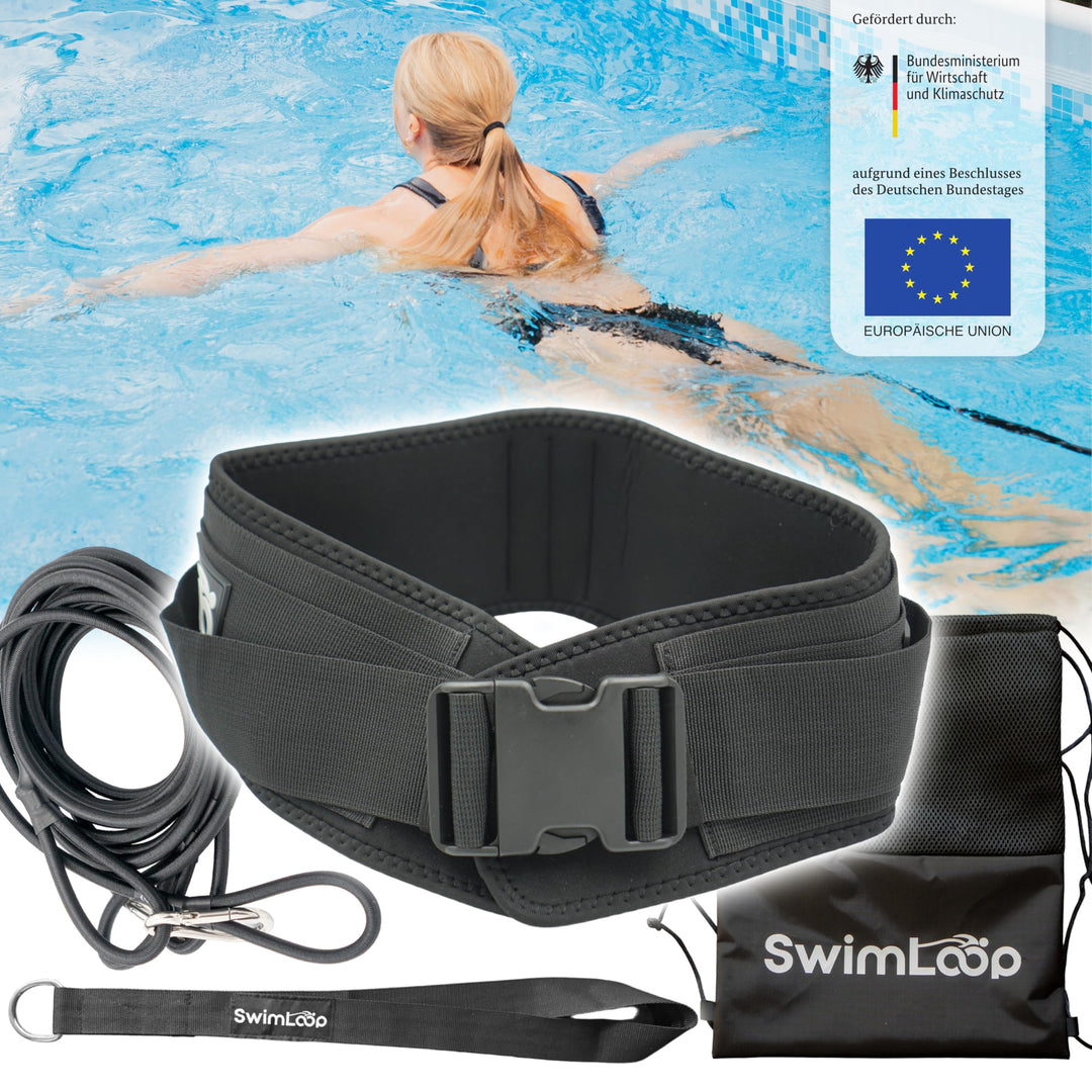 Schwimmgurt mit Zugseil 2x2m elastisch für kleine Pools
