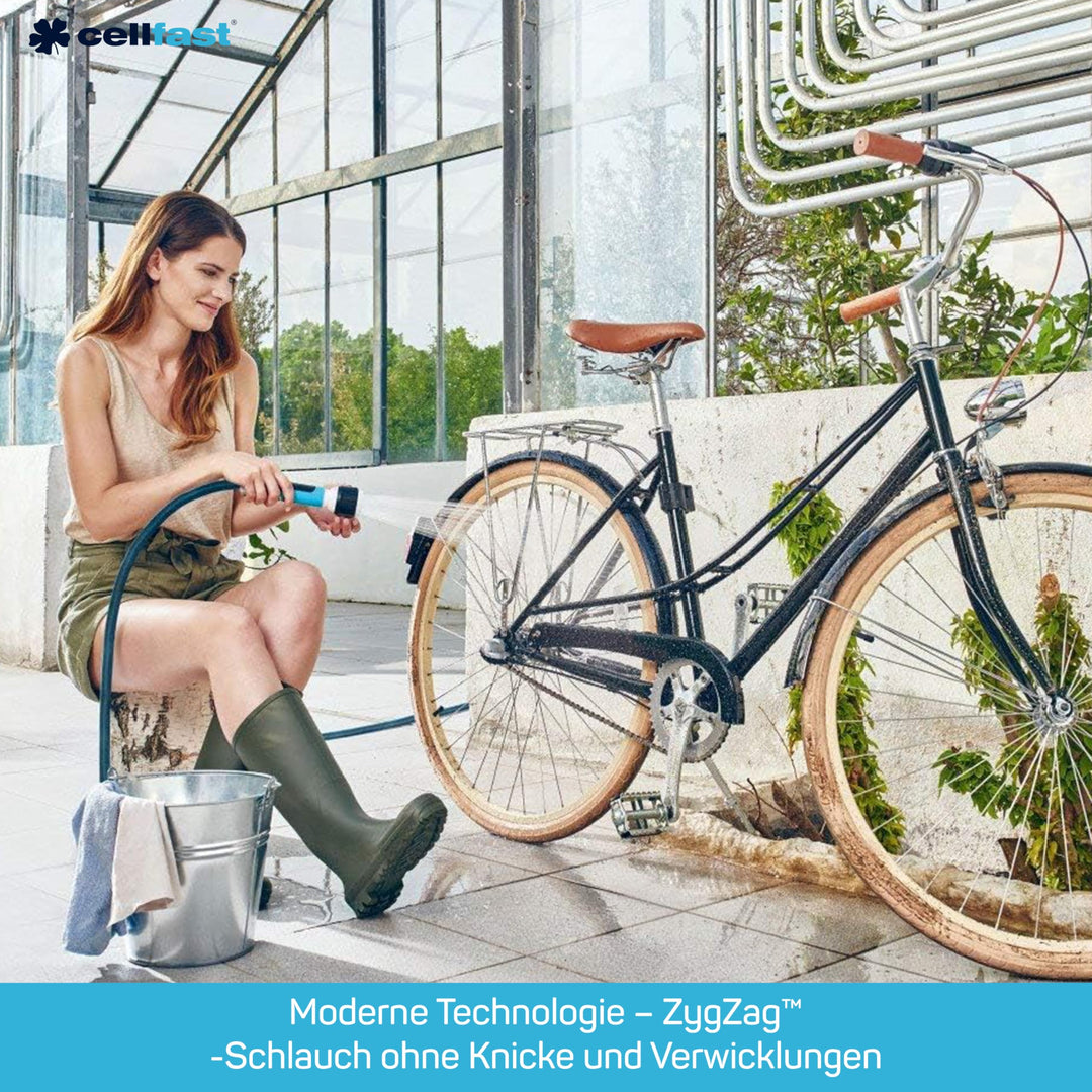 Gartenschlauch-Set dehnbar 7,5–15 m mit Rasensprenger und Lanze - Bild 4