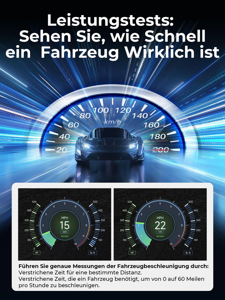 OBD2 Diagnosegerät Bluetooth für iOS &amp; Android 8+ Reset-Funktionen - Bild 5