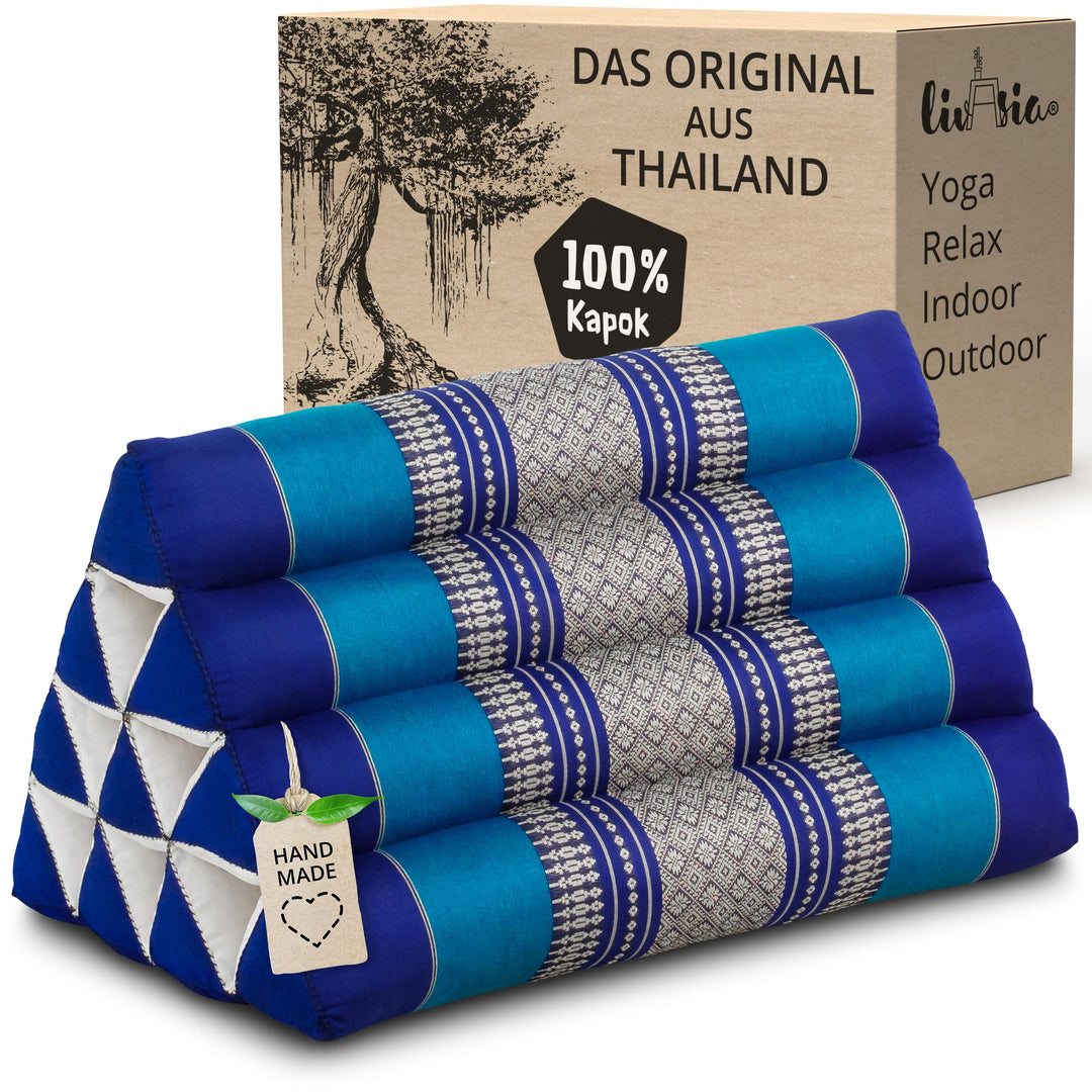 Dreieckskissen Kapok-Füllung 30x50x30 cm Rückenstütze Garten