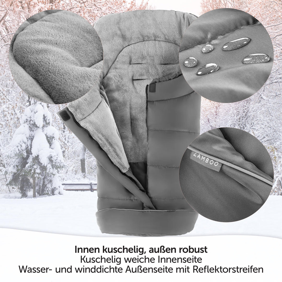 Kinderwagen Fusssack Winter Teddy-Fleece universal 6-36 Monate - Bild 4