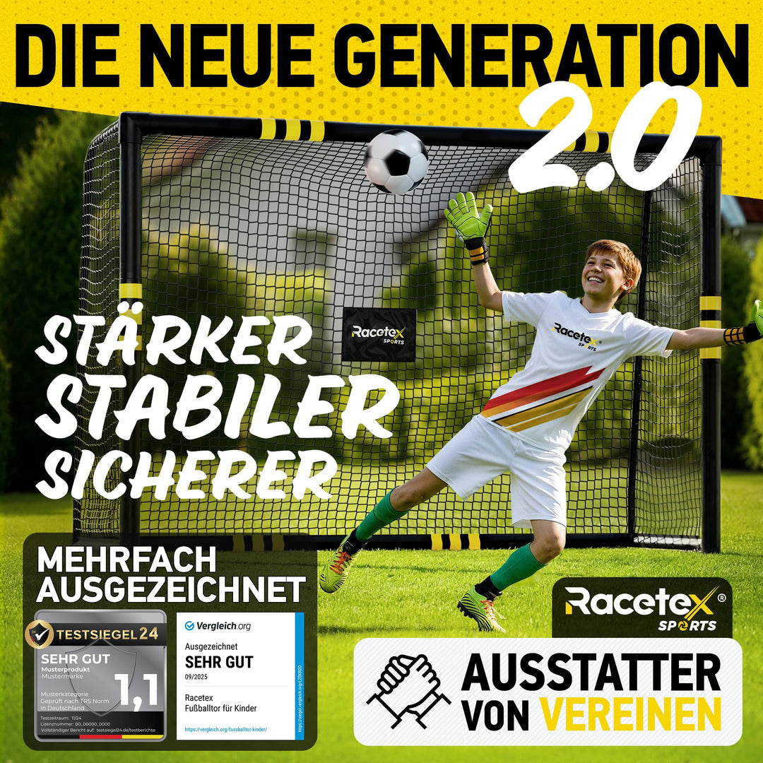 Fussballtor mit Torwand und Polsterung Anti-Rost für Garten - Bild 2