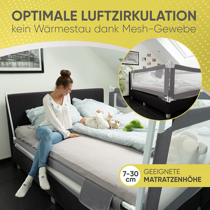 Rausfallschutz Bett 160 cm Stahl für Kinder- und Elternbett - Bild 4