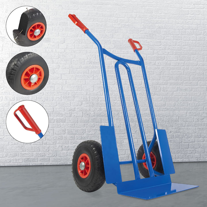Sackkarre Stahl 250 kg mit pannensicheren PU-Rädern für Werkstatt - Bild 8