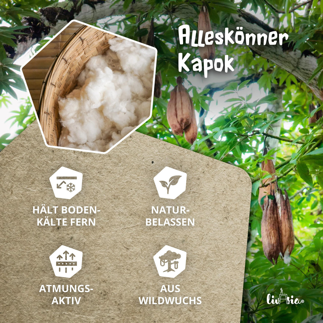 Dreieckskissen Kapok 80x33x30 cm Rückenstütze Outdoor Meditation - Bild 5