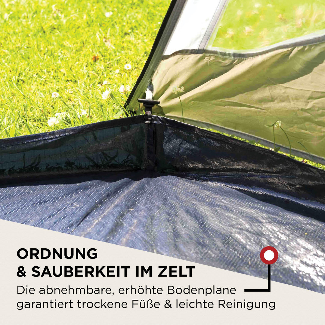 Tunnelzelt 3 Personen Fiberglas wasserdicht 3000mm für Camping - Bild 3